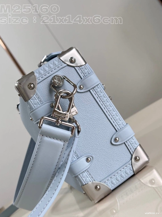 WIS Trunk LOUIS PM-21*14*6CM VUITTON Side 0823